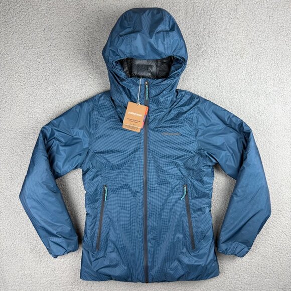 Patagonia Jacket Womens Extra Small XS Blue Micro Puff Storm Puffer Coat Hooded